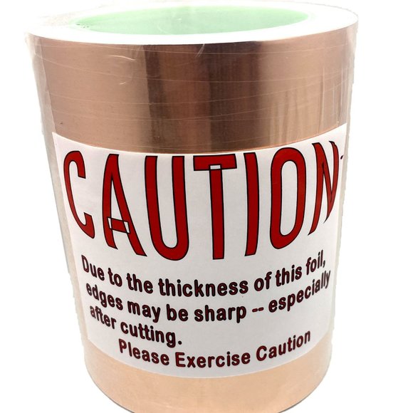 Thick, Conductive Military Grade Copper Tape [5.25 inch x 50ft] Copper Foil Tape - Picture 2 of 2